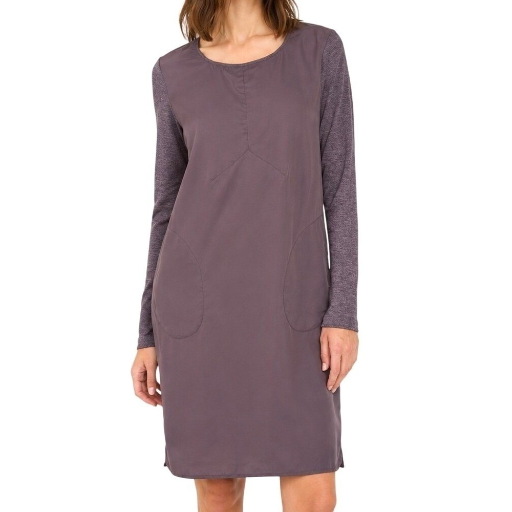 Kristensen Du Nord Silk Cashmere Tunic Dress Women's 2 Plum Lagenlook Italy